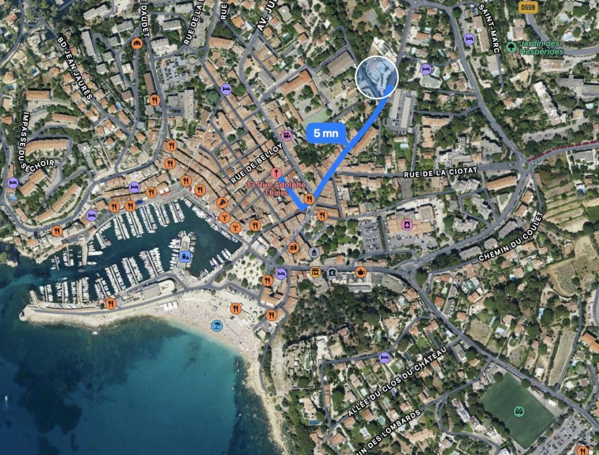 Apartmán Plein Centre Avec "Parking Prive" Voitures Electriques Bienvenues Cassis Exteriér fotografie